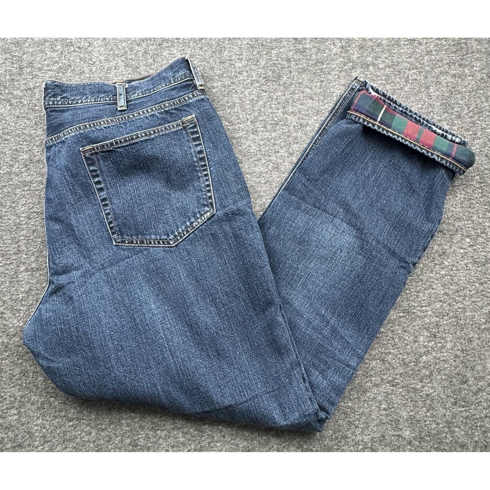 J. Crew Jeans The Sutton Flannel Lined Mens 38x32 H0940 Denim Straight Leg Blue